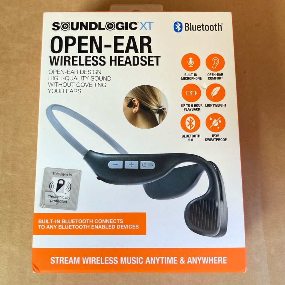 SoundlogicXT Open-ear Wireless Headset New In Box Bluetooth
